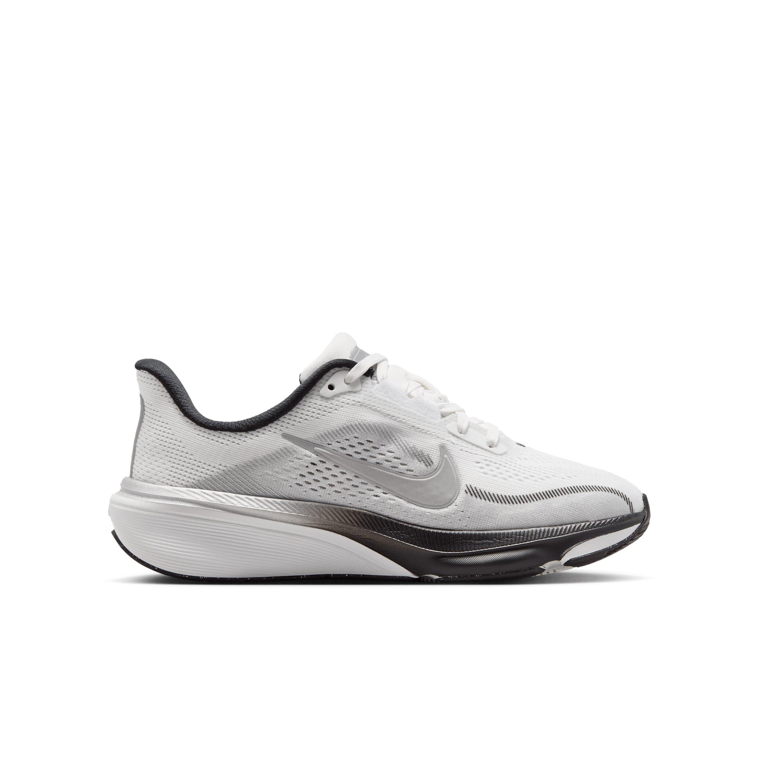 Nike Pegasus 42 "Summit White/Metallic Silver/Photon Dust/White" Grade School Boys' Running Shoe - WHITE/SILVER/DUST/WHITE